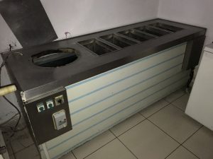 C40 salamura kasa ön tarafı ışıklı dondurma makinesi